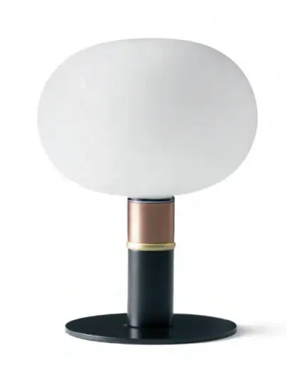Miloox Mose Lampada da tavolo nero e ottone rame bronzo Acquista Ora