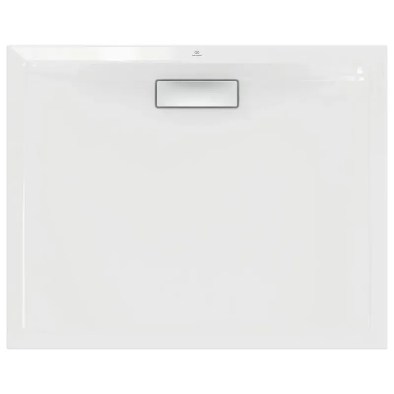 Prezzo Scontato Piatto Doccia 100x80 Rettangolare 25 mm Filo e Sopra Pavimento e Su Rialzo In Acrilico Bianco Ultraflat New T446801 Ideal Standard