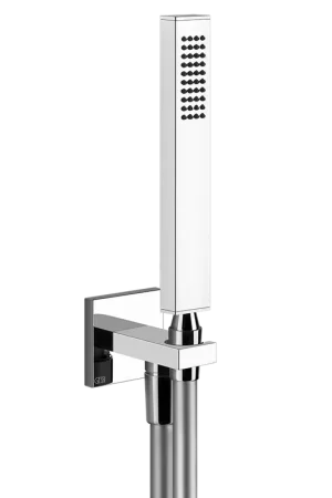 Promozione Esclusiva Kit Doccia Con Presa Acqua Doccetta Anticalcare E Flessibile 150 cm Cromo Rettangolo 20123 Gessi