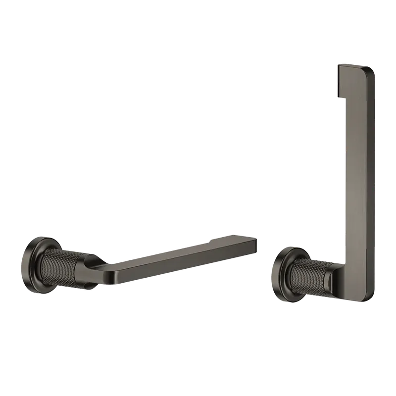 Sconto Porta Rotolo A Parete Orizzontale O Verticale Nero inciso 58455 Gessi