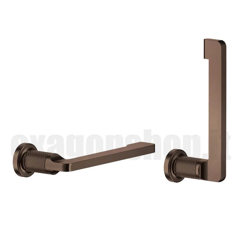 Porta rotolo a parete orizzontale o verticale rame spazzolato 708 Inciso 58455 Gessi Offerta Del Giorno