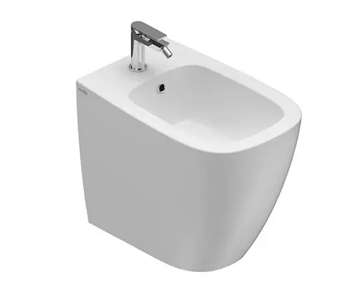 Globo Genesis Bidet filo parete a pavimento con fissaggi ghost in ceramica Bianco Offerta Limitata