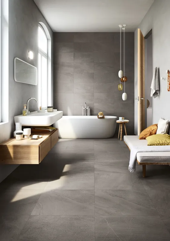 Cotto D‘Este Kerlite Limestone 5 Plus Pavimento Rivestimento 100x100 Cm 5,5 Mm In Porcellanato Ceramico Sottile Slate Affare
