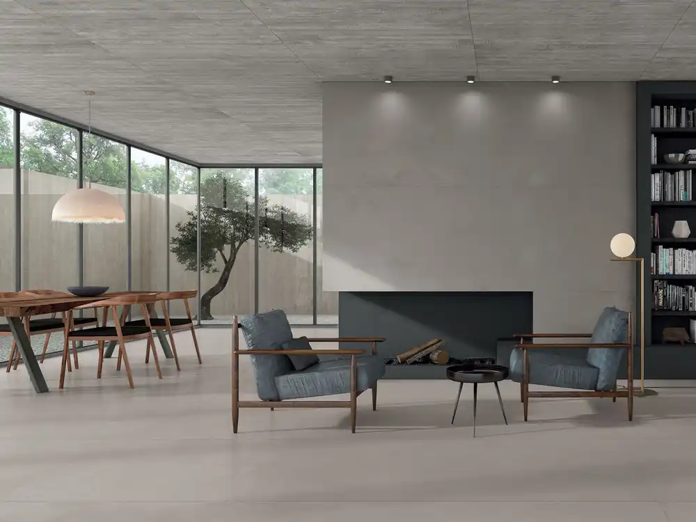 Popolare Cotto D‘Este Kerlite Cement Project 5 Plus Pavimento Rivestimento 100x100 Cm In Porcellanato Ceramico Sottile Color 20 Cem