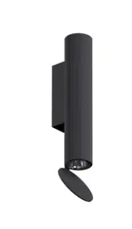 Flos Flauta H225 Riga Lampada indoor a Parete a biemissione nero F2340030 Di Tendenza