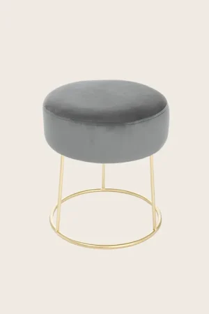 Andrea Bizzotto Clarissa Pouf atmosphere effetto velluto grigio 0720880 A Buon Prezzo