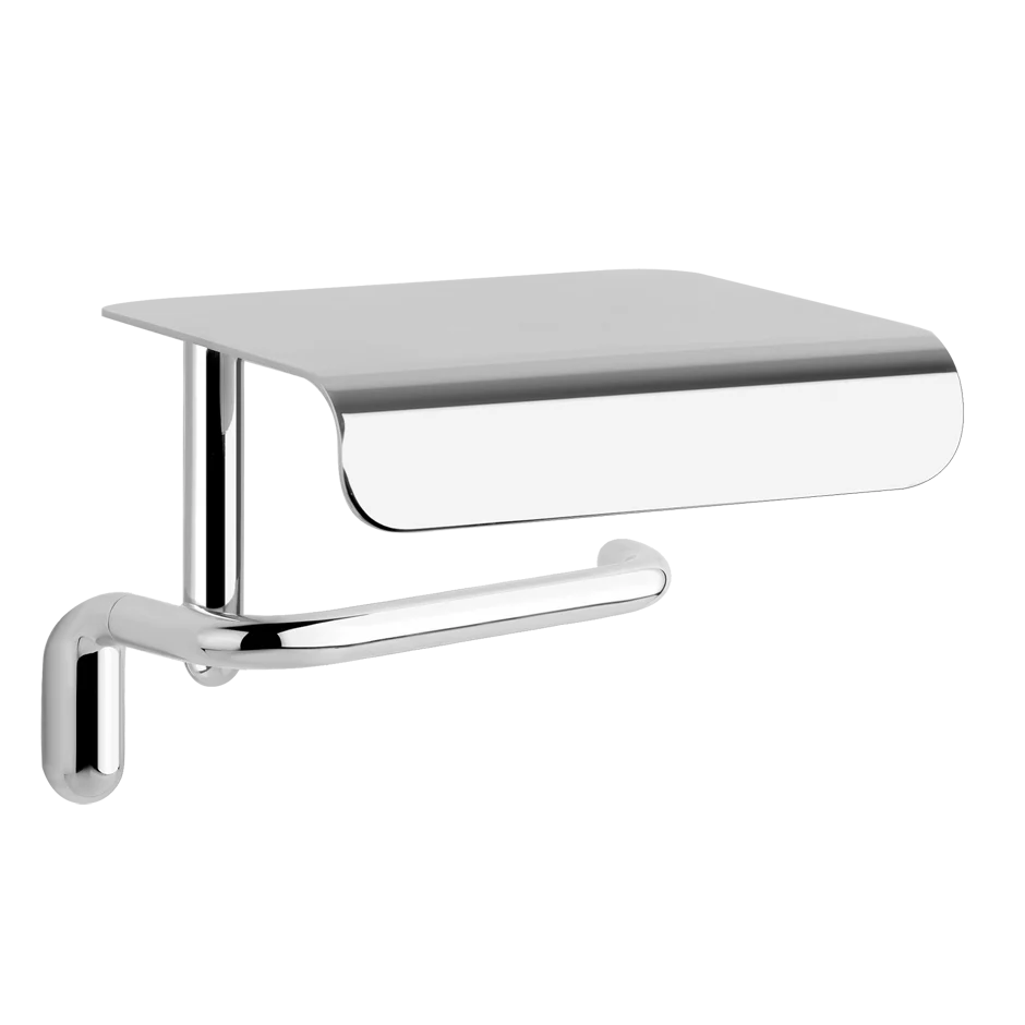 Spedizione Espresso Porta Rotolo a Muro Con Coperchio Cromo Goccia 38049 Gessi