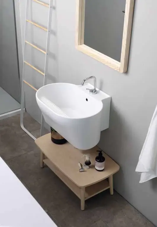 Colavene Tino lavatoio 60x50 in ceramica Bianco Lucido LATN6050 Occasione Imperdibile