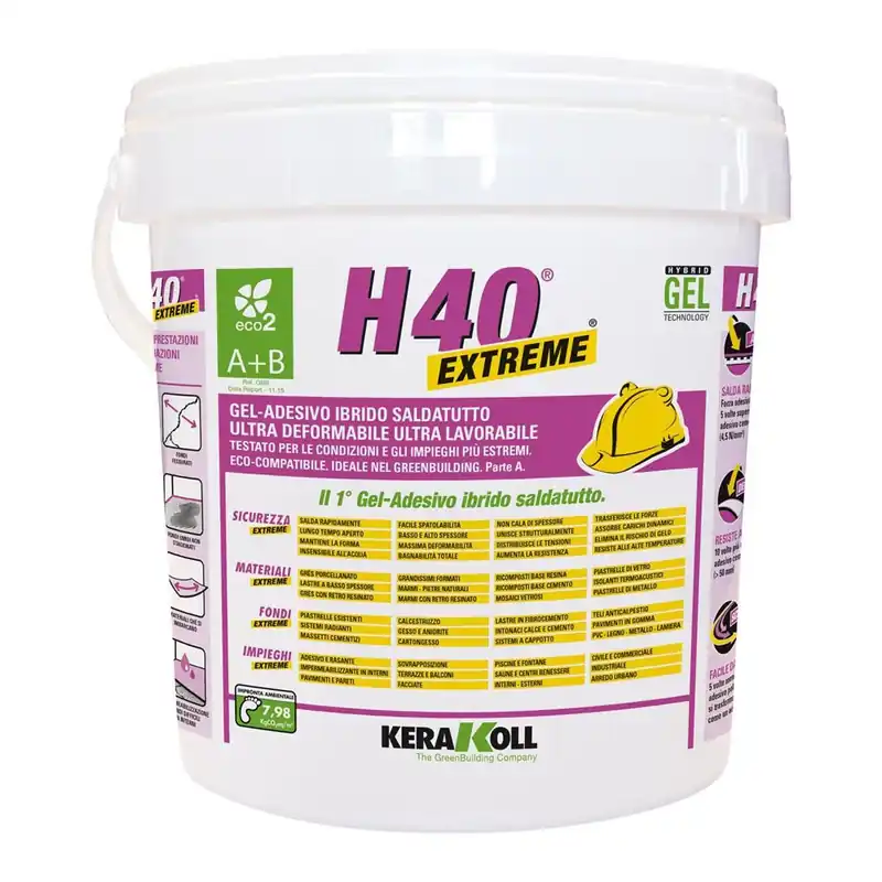 Kerakoll H40 Extreme Geladesivo Ibrido Saldatutto Ultra Deformabile Ultra Lavorabile Testato Per Le Condizioni E Gli Impieghi Pi Ultime Pezzi