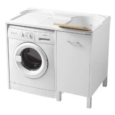 Spedizione Espresso Colavene Domestica Mobile Con Vasca Lavapanni In Abs A Destra 106x50x90 Con Piedini Bianco