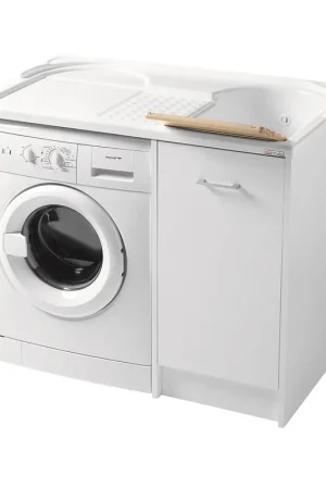 Colavene Domestica 160x60 lavatoio vasca destra porta lavatrice Bianco DL1061B Bestseller