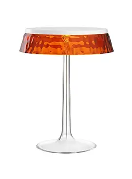 Di Tendenza Flos Bon Jour Lampada Da Tavolo Bianca con corona Ambra