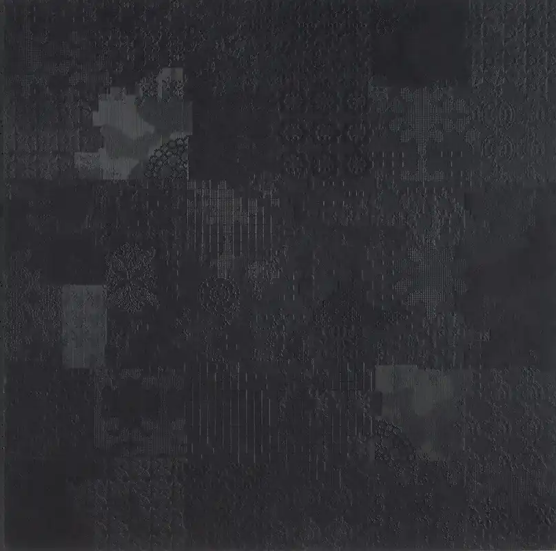 Bestseller Mutina Dechiner Decor Piastrella Esagonale Rettificato Relief Spazzolato Cm 120x120 In Gres Porcellanato Nero