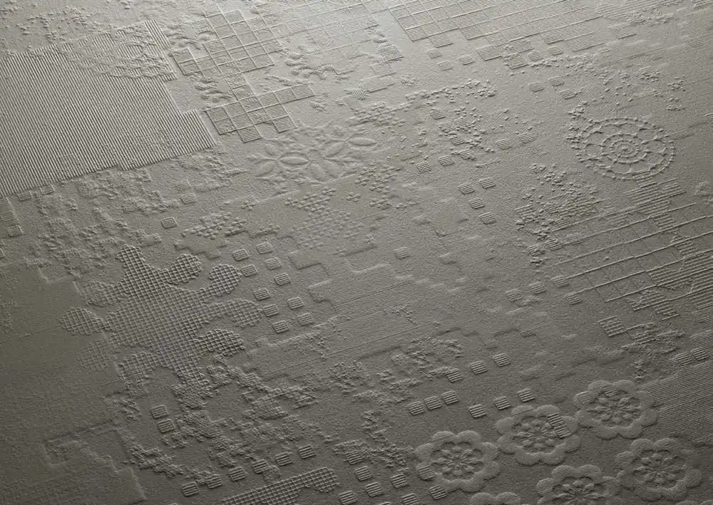 Offerta Del Giorno Mutina Dechiner Decor Piastrella Rettificato Relief Spazzolato Cm 60x60 In Gres Porcellanato Piombo