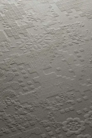 Subito Disponibile Mutina Dechiner Decor Piastrella Rettificato Relief Spazzolato Cm 120x120 In Gres Porcellanato Piombo
