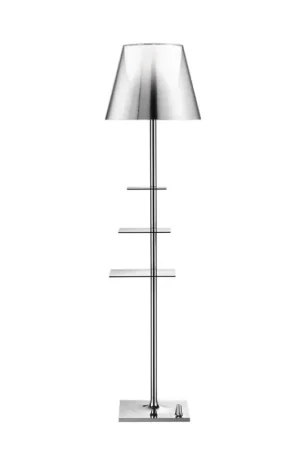 Consegna Rapida Flos Bibliotheque Nationale Lampada portaoggetti a pavimento argento F1011004