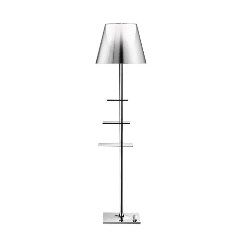 Consegna Rapida Flos Bibliotheque Nationale Lampada portaoggetti a pavimento argento F1011004