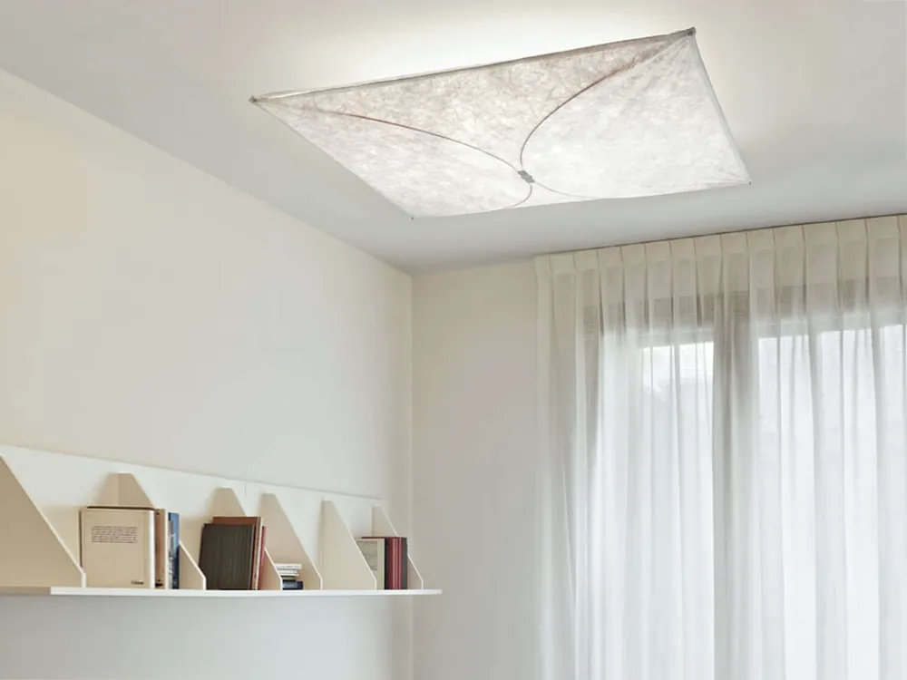 Novità Flos Ariette 2 Lampada 100 cm da soffitto o parete in tessuto F0500009