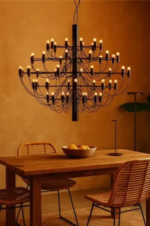 Di Tendenza Flos 2097/50 Clear Bulbs Lampadario 100 cm a bulbi trasparenti nero opaco A1502031