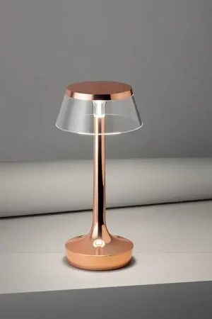 Consegna Rapida Flos Bon Jour Unplugged Lampada da tavolo ricaricabile trasparente Rame