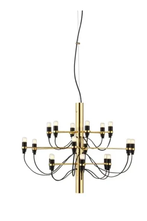 Compra Oggi Stesso FLOS 2097/18 Frosted bulbs Lampadario 69 cm bulbi opachi ottone A1351059