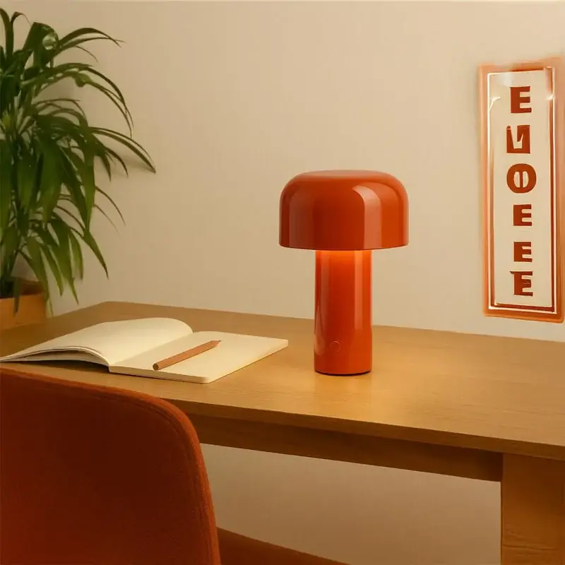 Compra Online Flos Bellhop lampada da tavolo fungo ricaricabile Rosso Mattone F1060075