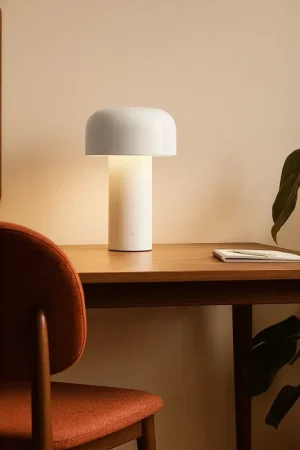 Ultime Pezzi Flos Bellhop lampada da tavolo fungo ricaricabile Bianco F1060009