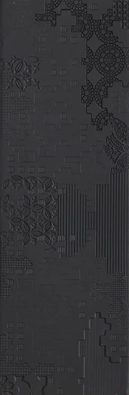Occasione Mutina Bas Relief Piastrella Trafilato 18x54 Cm Patchwork Relief Nero