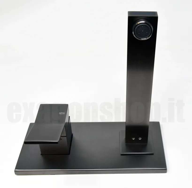 Di Tendenza Gessi Rettangolo K Parti Esterne Miscelatore lavabo senza parte Incasso black metal brushed PVD
