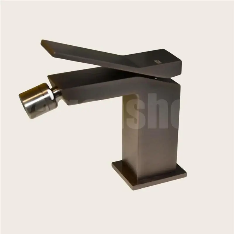 Saldi Gessi Rettangolo K Miscelatore Bidet con piletta black metal brushed 707 PVD 53007