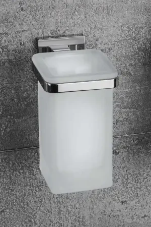 Colombo Basicq b3702 Bicchiere portaspazzolini in Vetro Acidato Naturale cromo Compra Oggi Stesso