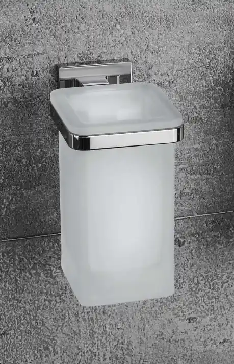 Colombo Basicq b3702 Bicchiere portaspazzolini in Vetro Acidato Naturale cromo Compra Oggi Stesso