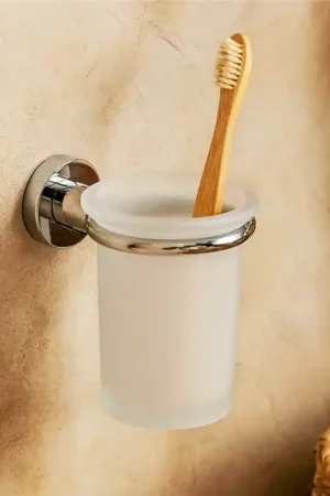 Colombo Basic b2702 bicchiere portaspazzolini in Vetro Acidato Naturale Cromo Acquista Ora