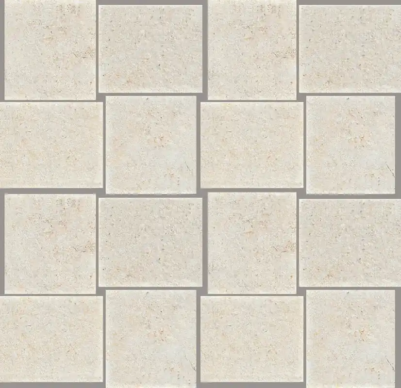 Pavimento rivestimento 30x30 mosaico 9,5 mm in gres porcellanato avorio Ragno Realstone Jerusalem 00R09G04 Soddisfatti O Rimborsati
