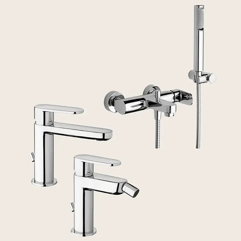 Miglior Prezzo Set miscelatori Lavabo Bidet e Miscelatore Vasca Cromo Candy Paffoni