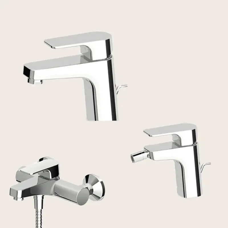 Vendita Finale Wind Zucchetti Set Miscelatori per Lavabo Bidet e Vasca esterno Cromo