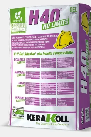 Kerakoll Colla In Polvere H40 No Limits 25 Kg Bianca Nuova Collezione