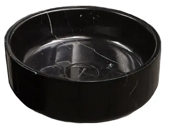 Antonio Lupi Opale Lavabo 50 cm Tondo In Nero Marquinia Must-Have