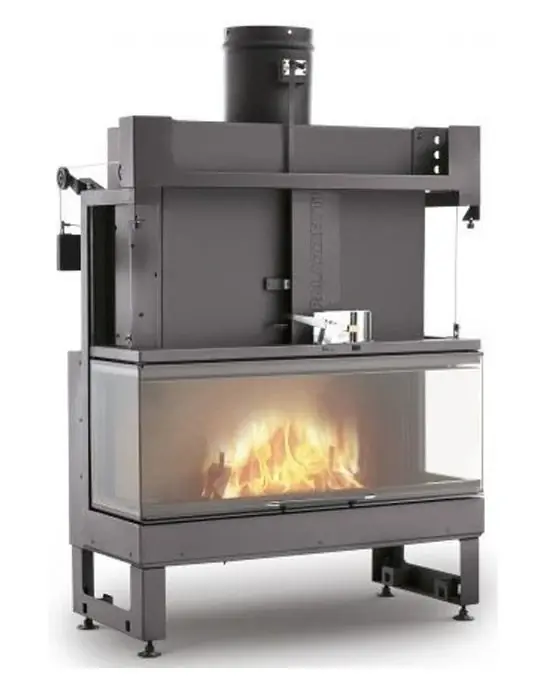 Offerta Limitata Caminetto a legna 20 kw ad aria e irraggiamento Palazzetti Ecomonoblocco EM16 9 3D 802572860