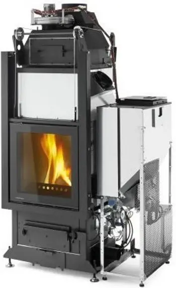 Compra Online Caminetto a legna o pellet Multifire ad aria con caricamento a destra Palazzetti NT Destro 15