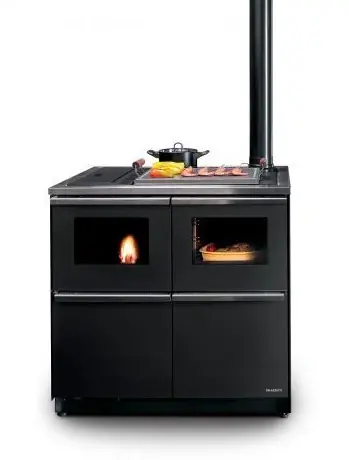Compra Oggi Stesso Cucina A Pellet ad acqua in Acciaio Nero Palazzetti Bella Idro 15