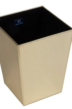 Koh-i-noor 2203 cestino getta carta 23x23 in mdf ed ecopelle oro Promozione Esclusiva