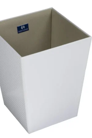 Spedito Oggi Koh-i-noor 2203 cestino getta carta 23x23 in mdf ed ecopelle bianco