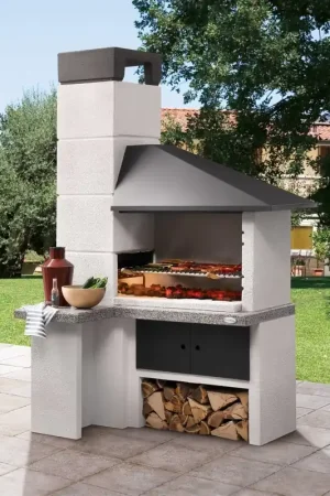 Palazzetti Faro New barbecue con braciere laterale e cappa antracite Promozione Esclusiva