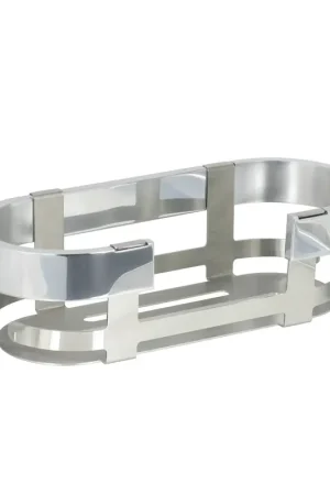 Ultimissimo Modello Koh-i-noor Materia 6019 cestino contenitore 25x11 da incollare a muro in alluminio anodizzato cromo