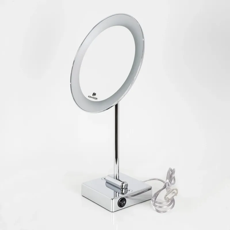 Non Perdere Koh-I-Noor Specchio Ingranditore x2 Illuminato Led 23 Cm Da Tavolo Cromo