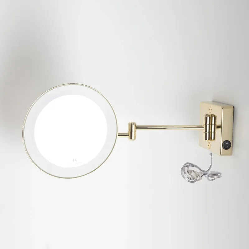 Saldi Koh-I-Noor Discolo Specchio Ingranditore X2 Con Illuminazione Led Da Parete oro