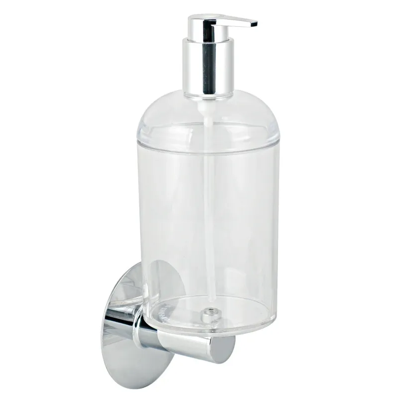 Spedito Oggi Koh-i-noor Serie10 dispenser sapone liquido da parete ad incollo in abs cromo