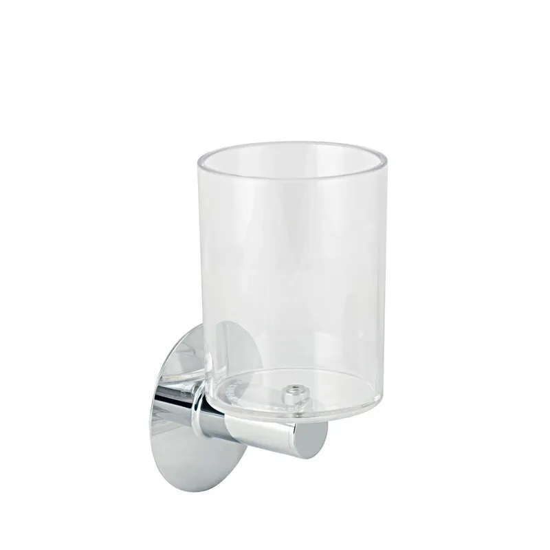 Prezzo Scontato Koh-i-noor serie10 bicchiere portaspazzolini da parete da incollo in abs cromo