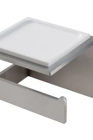 Di Tendenza Treemme 5mm IT9059ISZZZZ portarotolo con portaoggetti bianco inox satinato